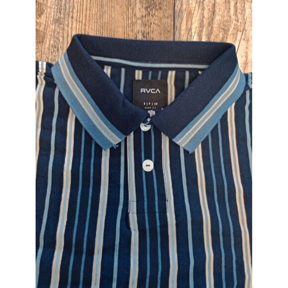 NWT Men's RVCA Uptown Stripe Polo SS Shirt, Size Small - Picture 4 of 12
